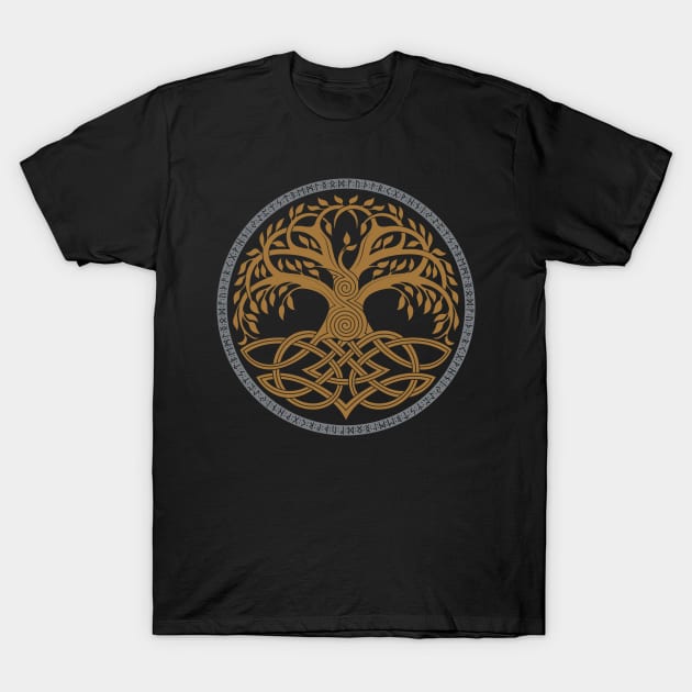 Yggdrasil Viking Mythology Tree of Life Norse Pagan T-Shirt by Blue Pagan